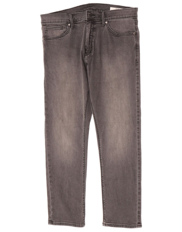 Marks & Spencer Mens Slim Jeans W34 L29 Grey Cotton