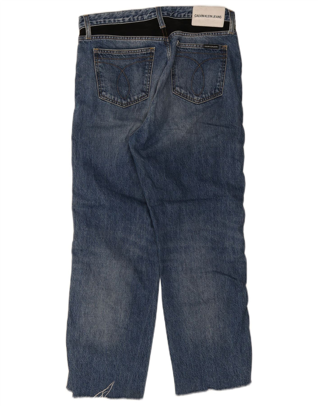 Calvin Klein Womens Straight Jeans W30 L26 Blue Cotton