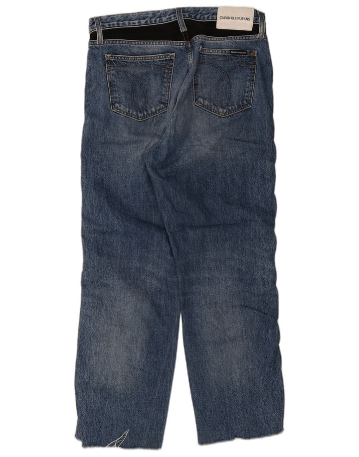 Calvin Klein Womens Straight Jeans W30 L26 Blue Cotton