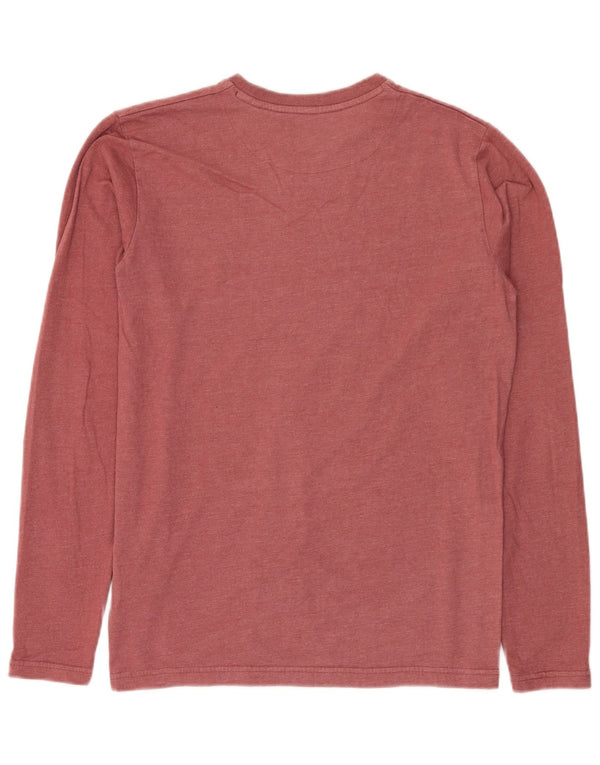 Weird Fish Top da uomo a maniche lunghe piccolo in cotone rosso