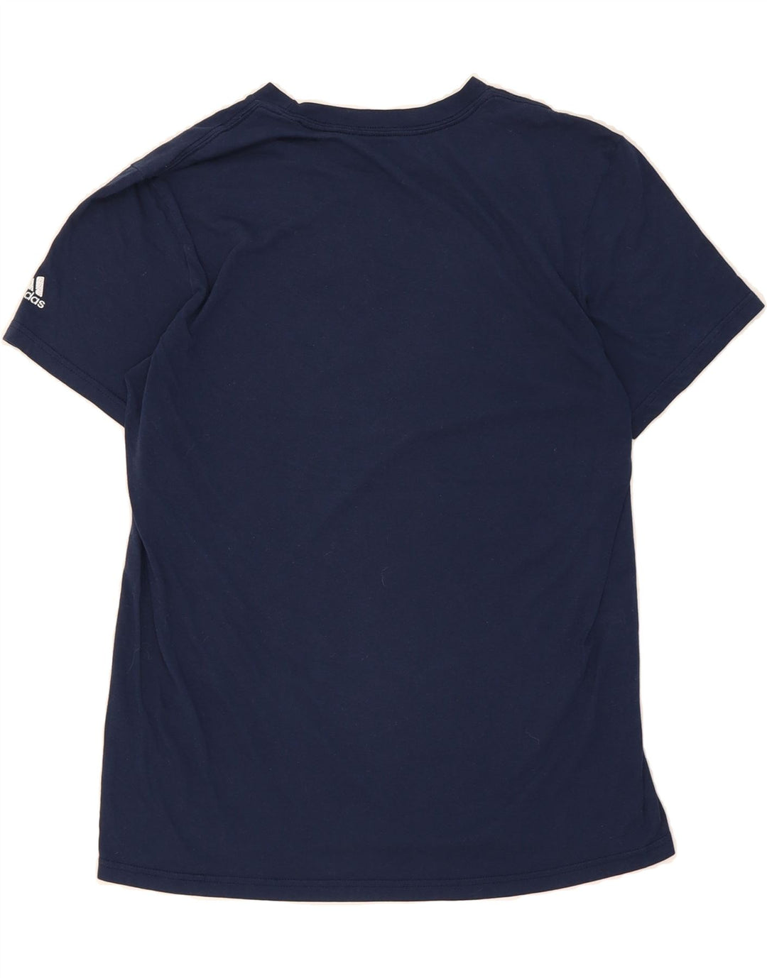 ADIDAS Womens Graphic T-Shirt Top UK 14 Medium Navy Blue Vintage Adidas and Second-Hand Adidas from Messina Hembry 