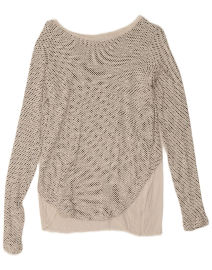 Zara Haut surdimensionné à manches longues pour femme UK 10 Petit Blanc à pois