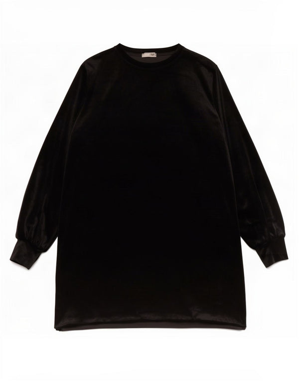 Γυναικείο μακρυμάνικο φόρεμα Zara Shift UK 16 Large μαύρο πολυεστέρα