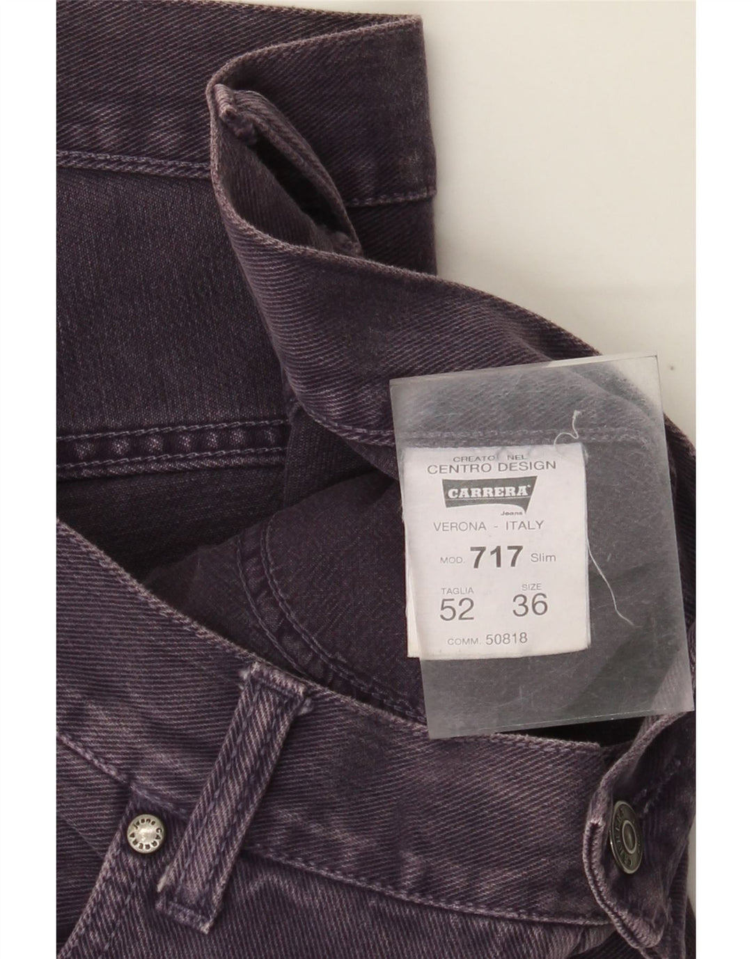 Carrera Mens Straight Jeans W36 L29 Purple Cotton