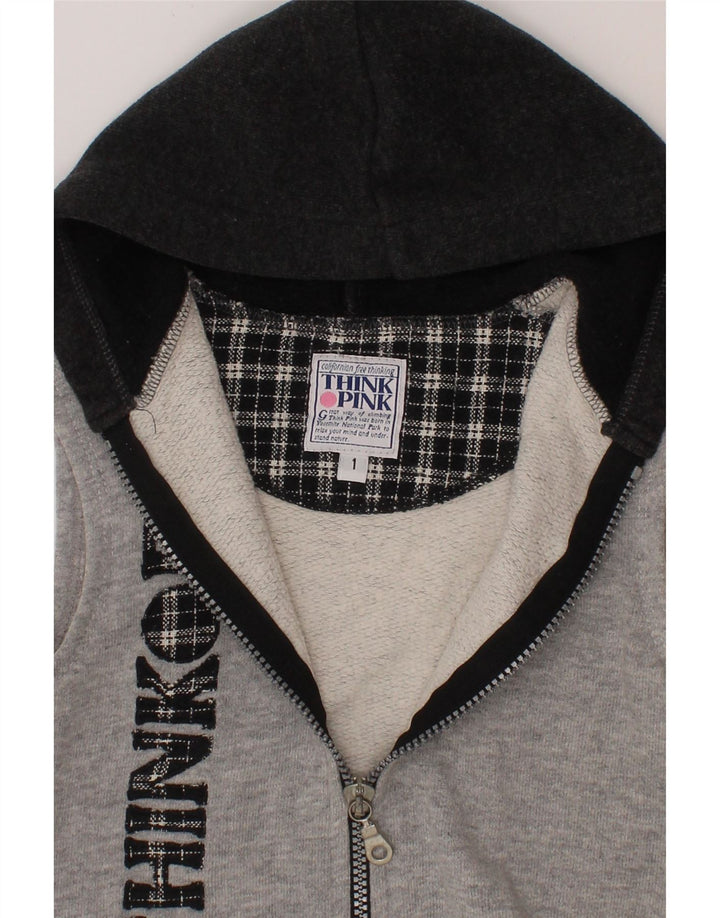 THINK PINK Baby Boys Graphic Zip Hoodie Sweater 9-12 Months Grey Vintage Think Pink and Second-Hand Think Pink from Messina Hembry 