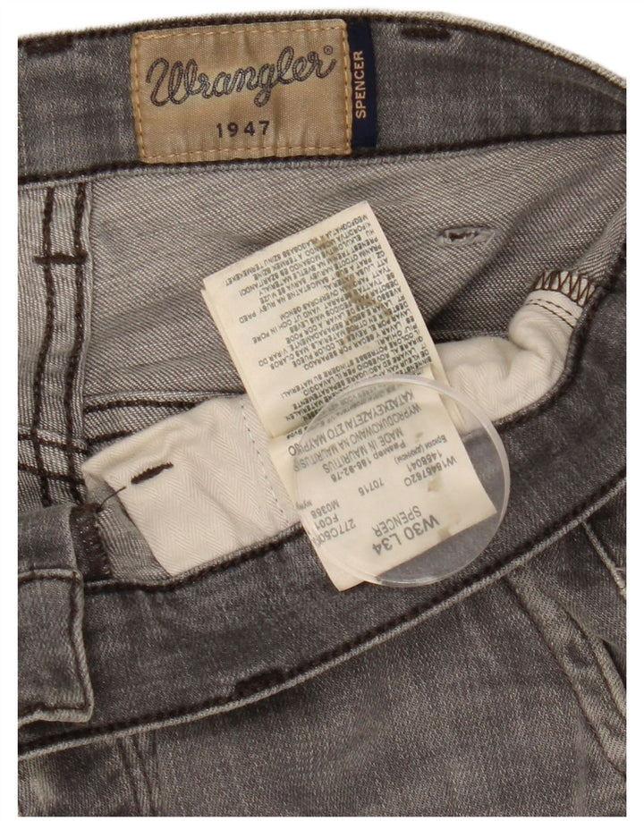 Wrangler Mens Spencer Slim Jeans W30 L34 Grey Cotton