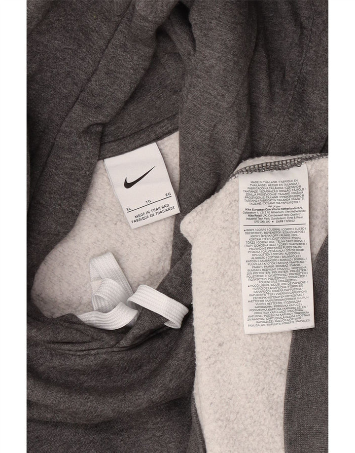 Nike Mens Hoodie Jumper XL Grey Cotton