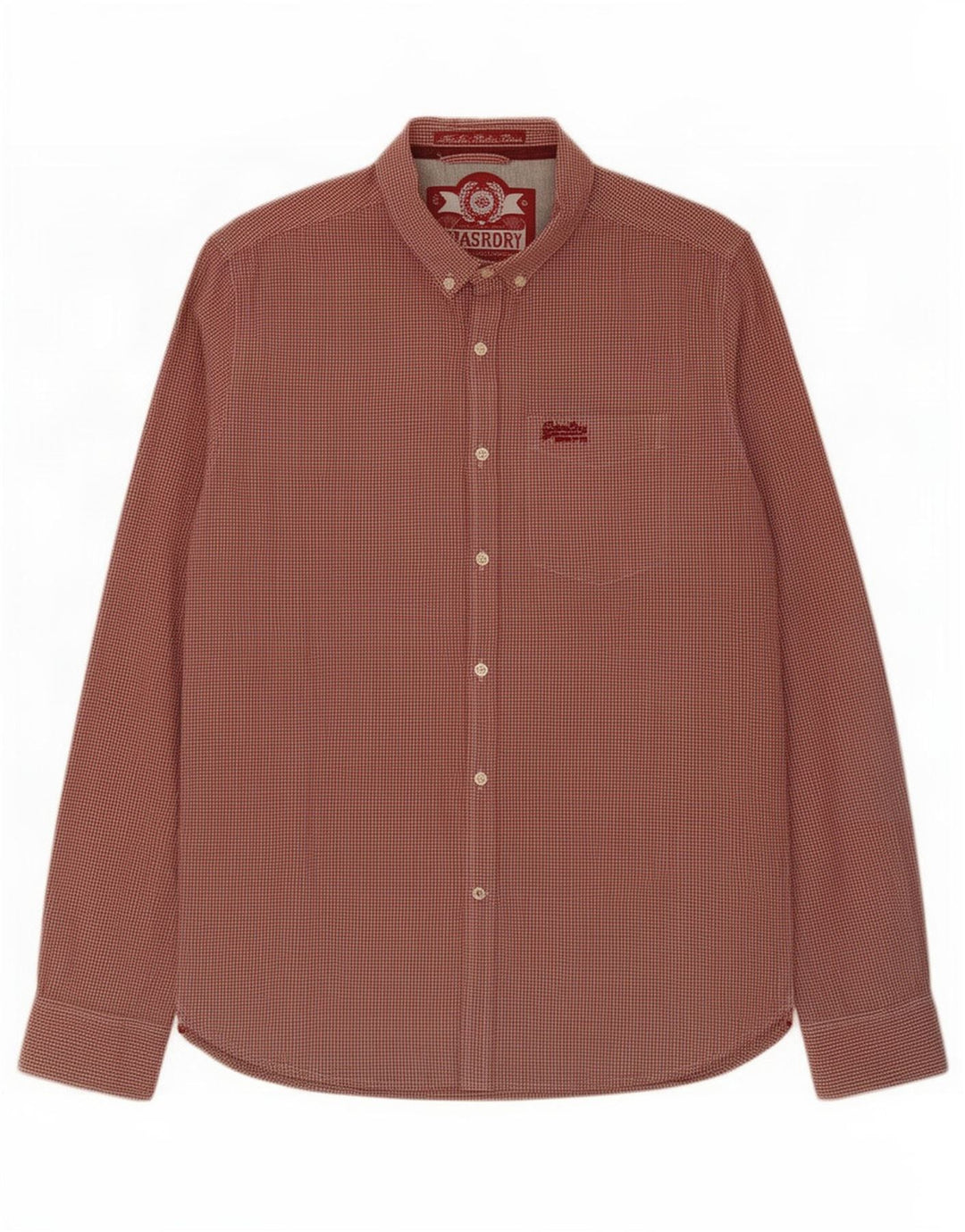 Superdry Chemise Homme Large Rouge Vichy Coton