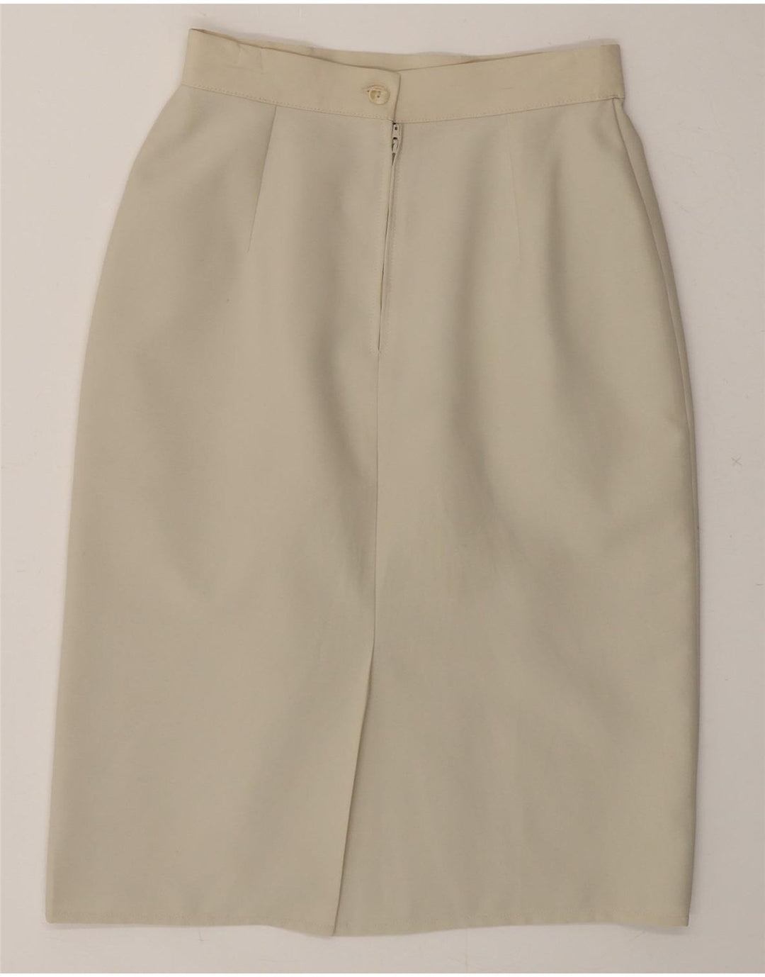 ST. BERNARD Womens Pencil Skirt UK 10 Small W22  Beige Polyester Vintage St. Bernard and Second-Hand St. Bernard from Messina Hembry 