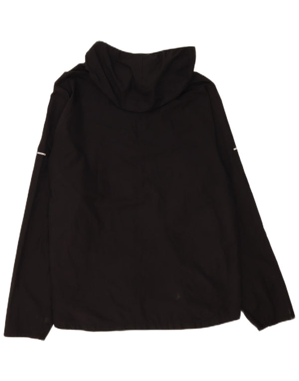 Nike Womens Running Hooded Tracksuit Top Jacket UK 16 Large Black Polyester