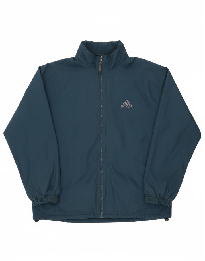 ADIDAS Mens Rain Jacket UK 42 XL Green Polyester