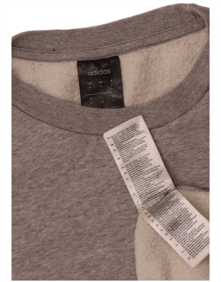 Adidas sweatshirt til mænd mellem grå bomuld