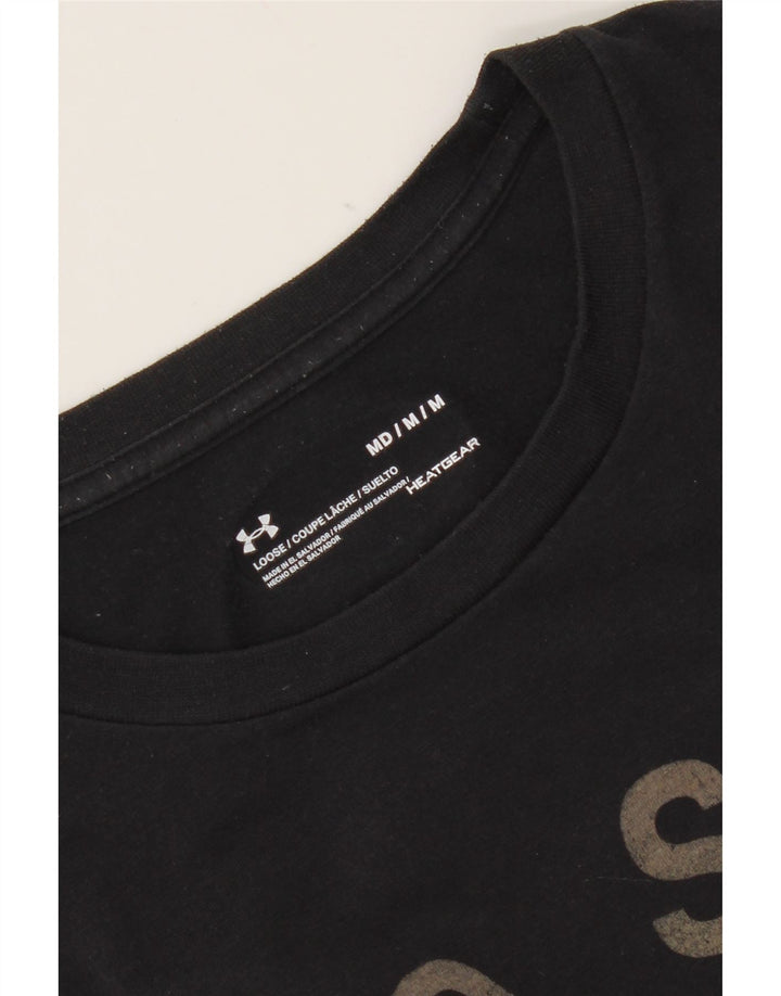 Under Armour Mens Heat Gear Graphic T-Shirt Top Medium Black