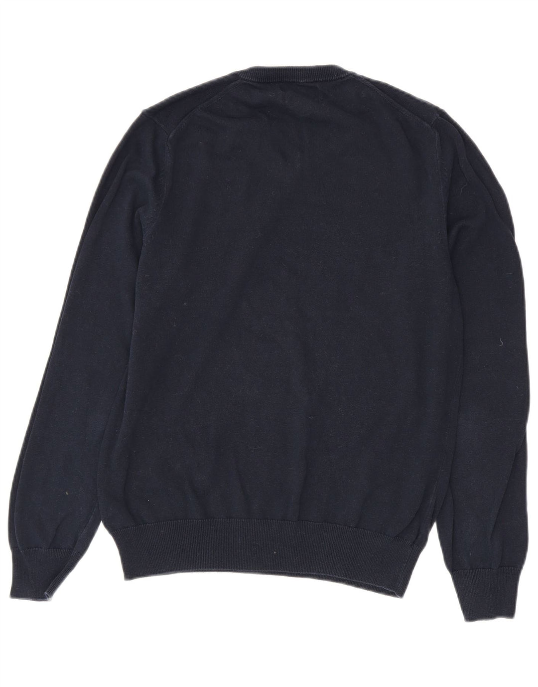 Maglione da uomo con scollo a V Marks & Spencer in cotone blu navy medio