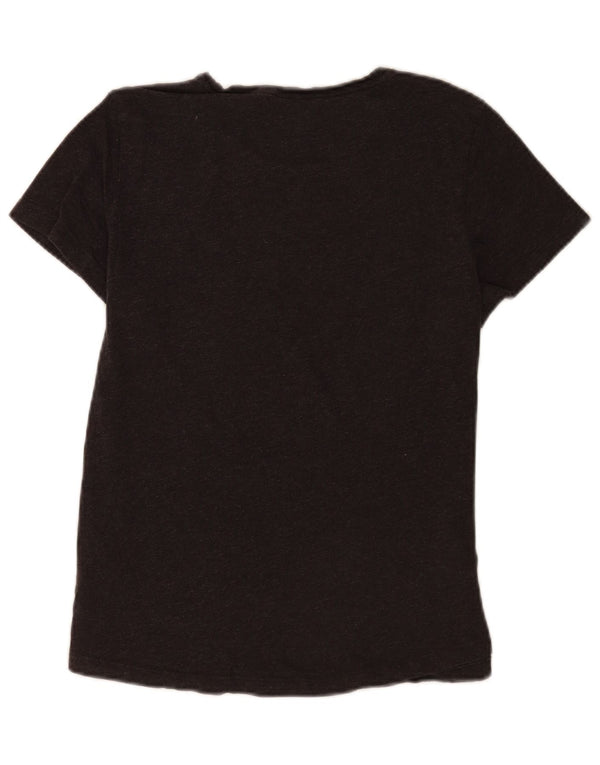 Puma Damen Grafik T-Shirt Top UK 14 Large Grau Baumwolle