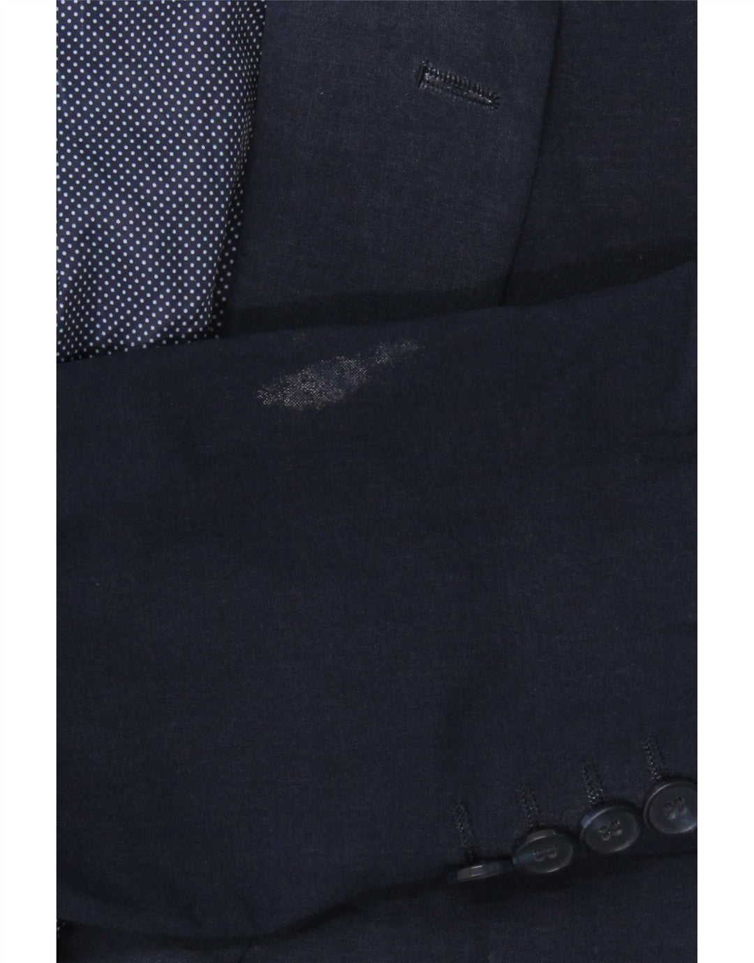 Jaqueta blazer masculina de 2 botões Marks & Spencer Reino Unido 38 lã azul marinho médio