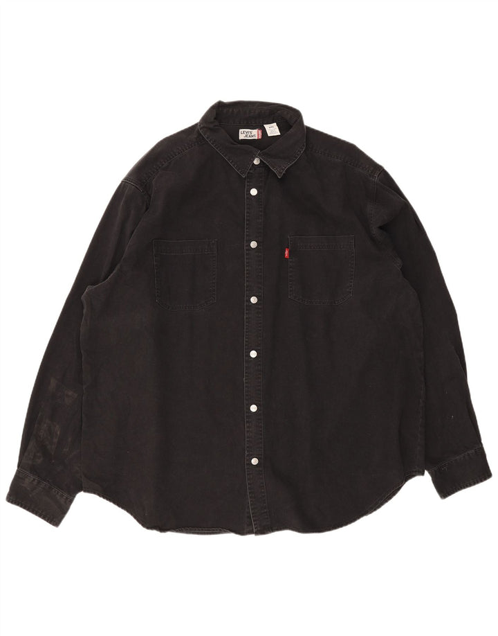 Męska koszula dżinsowa Levi's 2XL, czarna, bawełniana