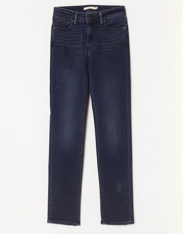 Levi's Womens 712 Slim Jeans W26 L30 Navy Blue Cotton