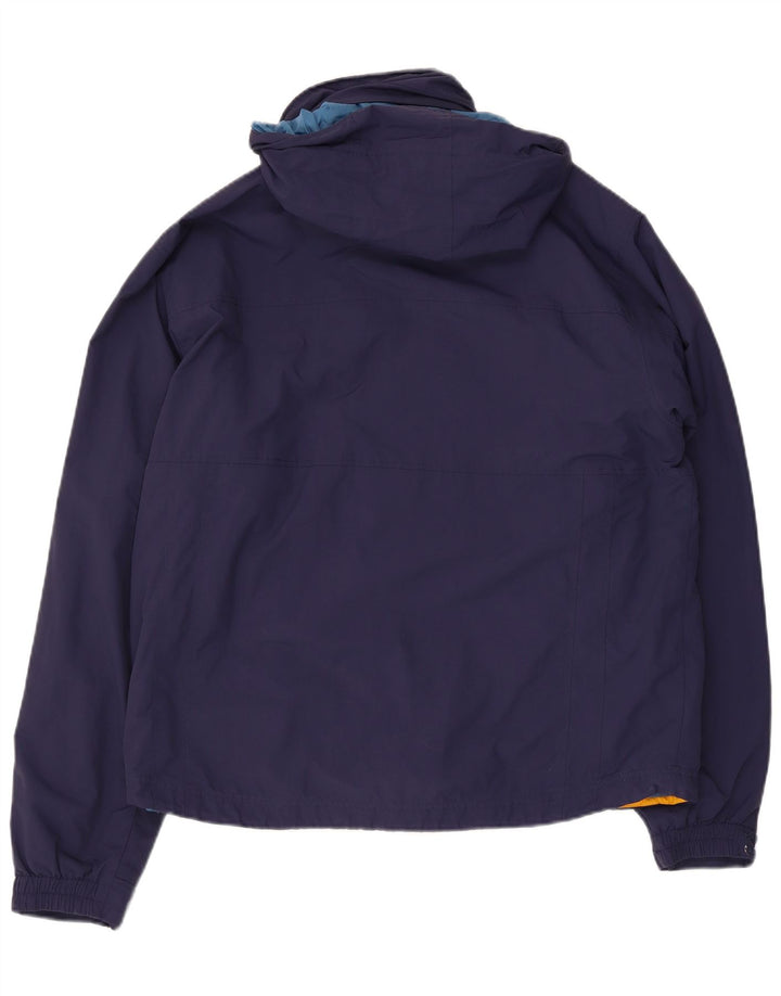 L.L.Bean Mens Hooded Windbreaker Jacket UK 38 Medium Navy Blue Polyester