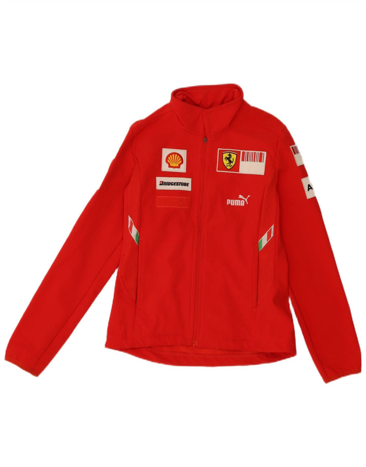 Puma Mens Ferrari Graphic Tracksuit Top Jaqueta Pequena Poliéster Vermelho