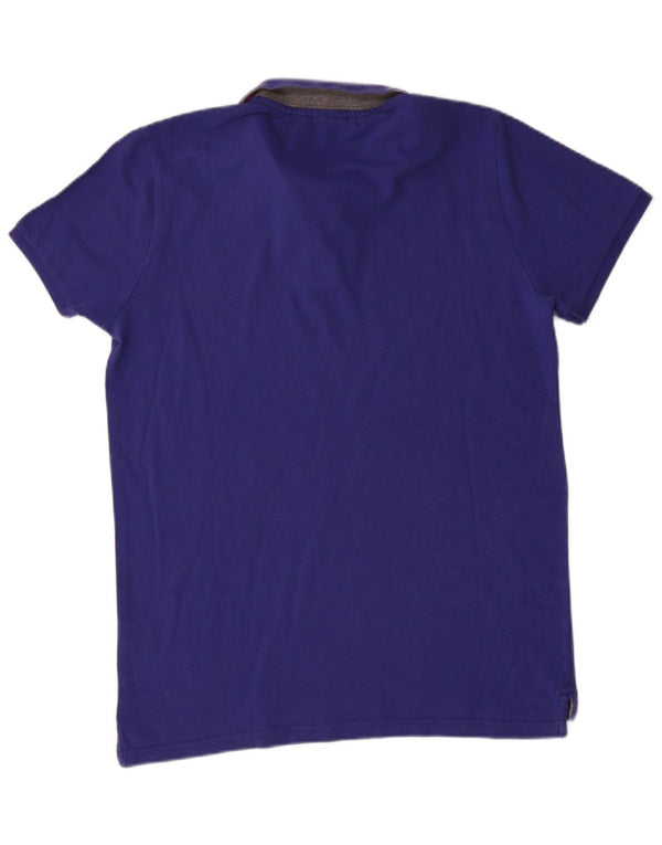 Puma Mens Polo Shirt Large Blue Cotton