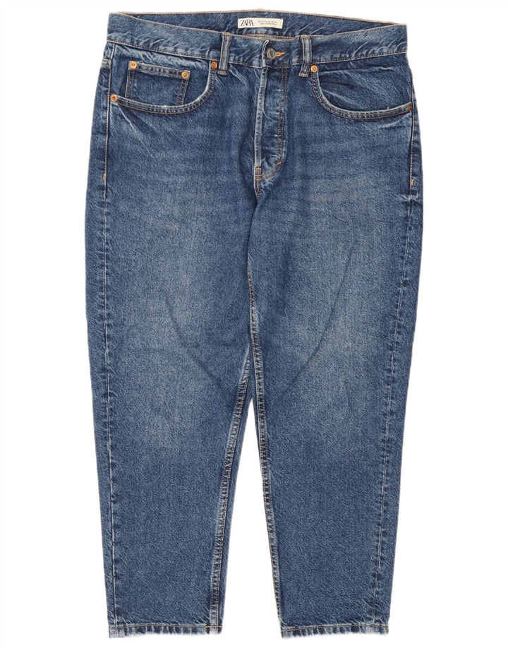 Zara Mens Cropped Jeans EU 46 XL W36 L25 Blue