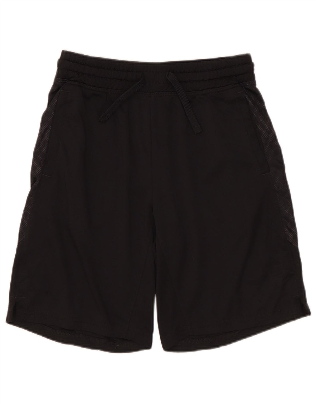 RUSSELL ATHLETIC Boys Sport Shorts 10-11 Years Large Black Polyester