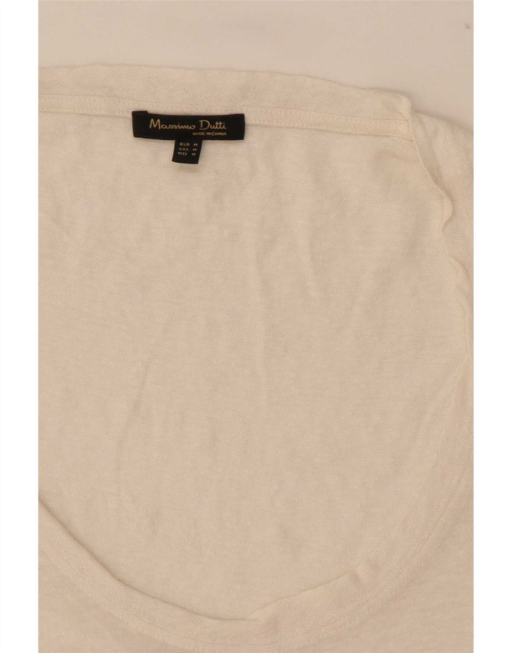 Massimo Dutti Damevest Top UK 14 Medium Off White
