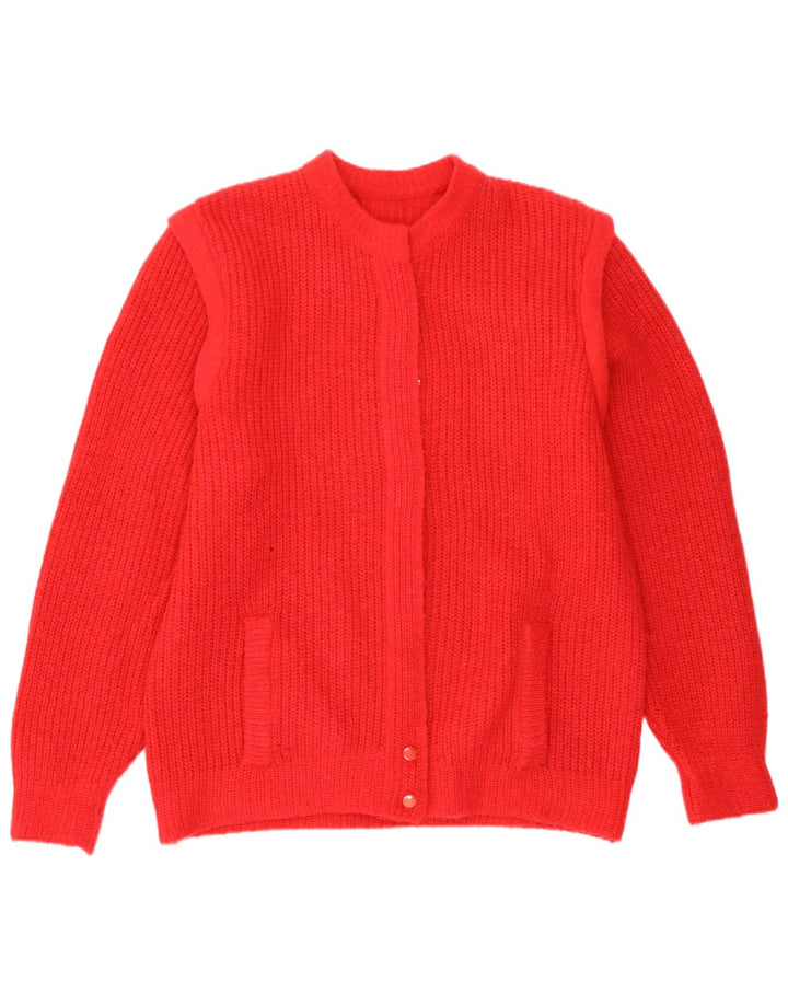 Vintage Womens Cardigan Sweater UK 16 Large Red