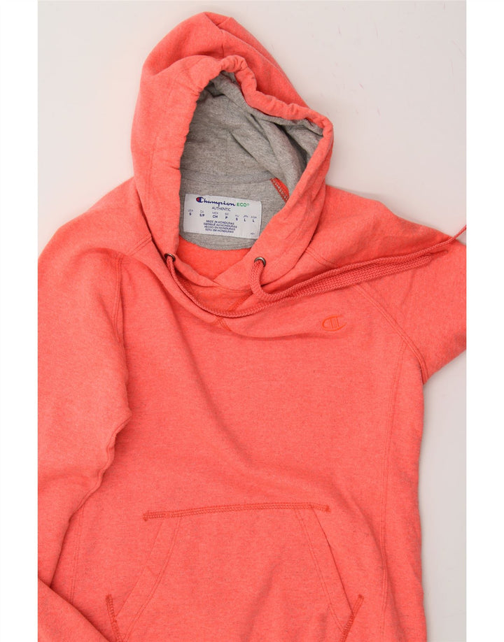 CHAMPION Womens Hoodie Jumper UK 10 Small Orange Cotton Vintage Champion and Second-Hand Champion from Messina Hembry 