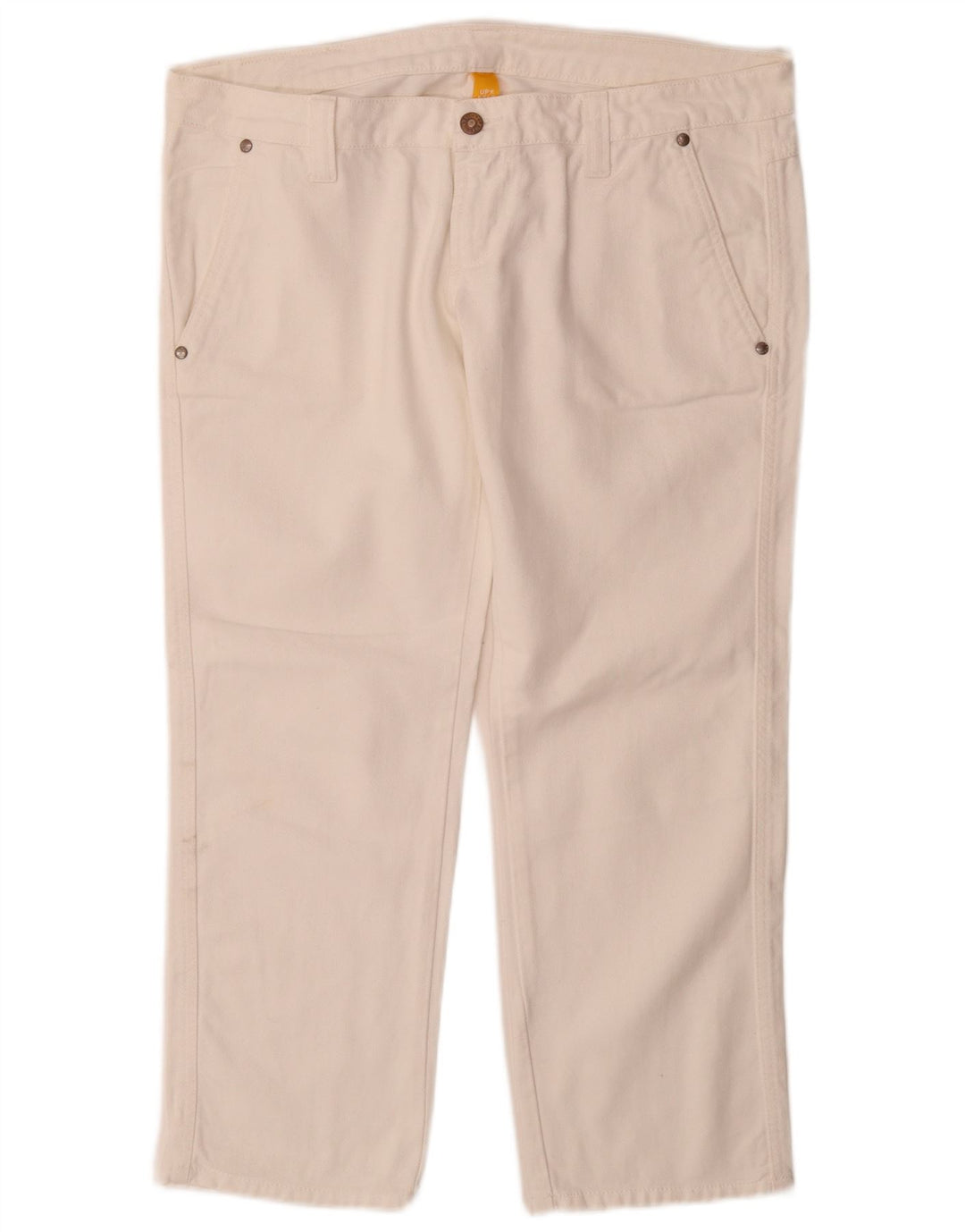 Upstar Damen Straight Jeans W32 L27 Weiße Baumwolle