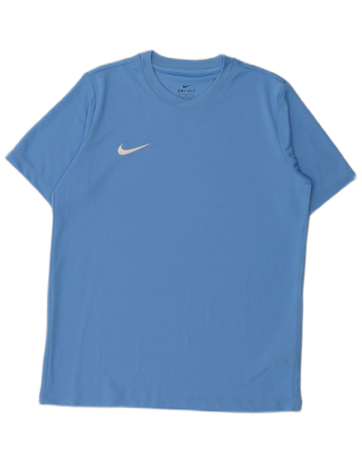 Nike Boys Dri Fit T-Shirt Top 13-14 Years XL Blue Polyester