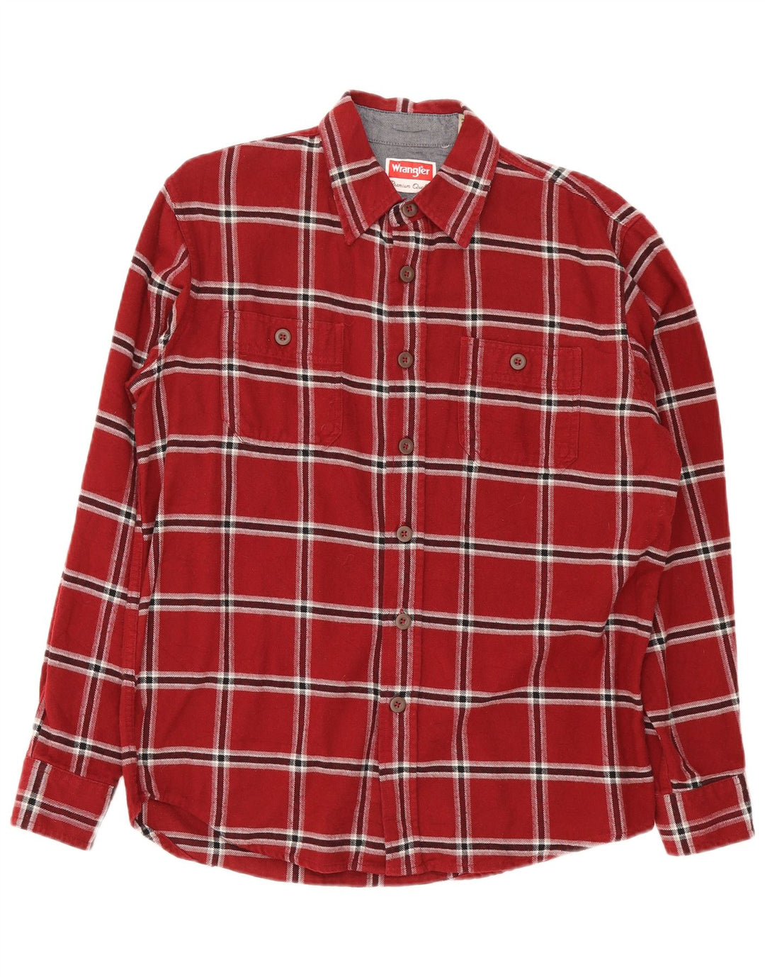 Wrangler Camisa De Franela De Algodón A Cuadros Rojo Mediano Hombre