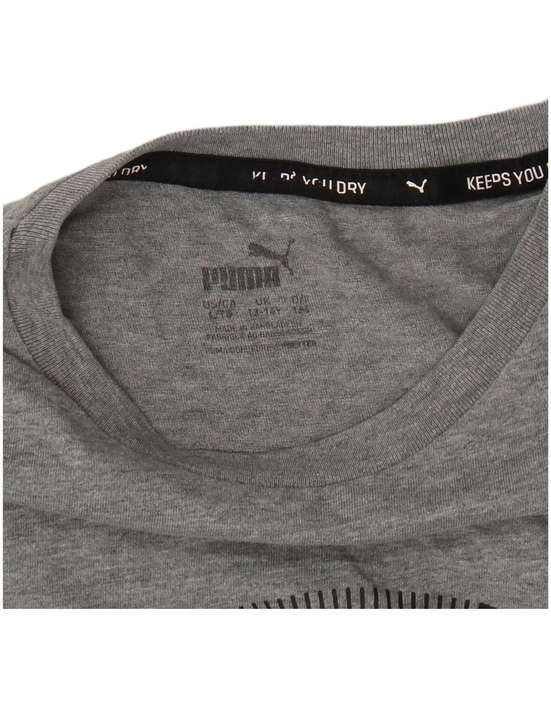 Camiseta PUMA Meninos Graphic 13-14 Anos Cinza Salpicado