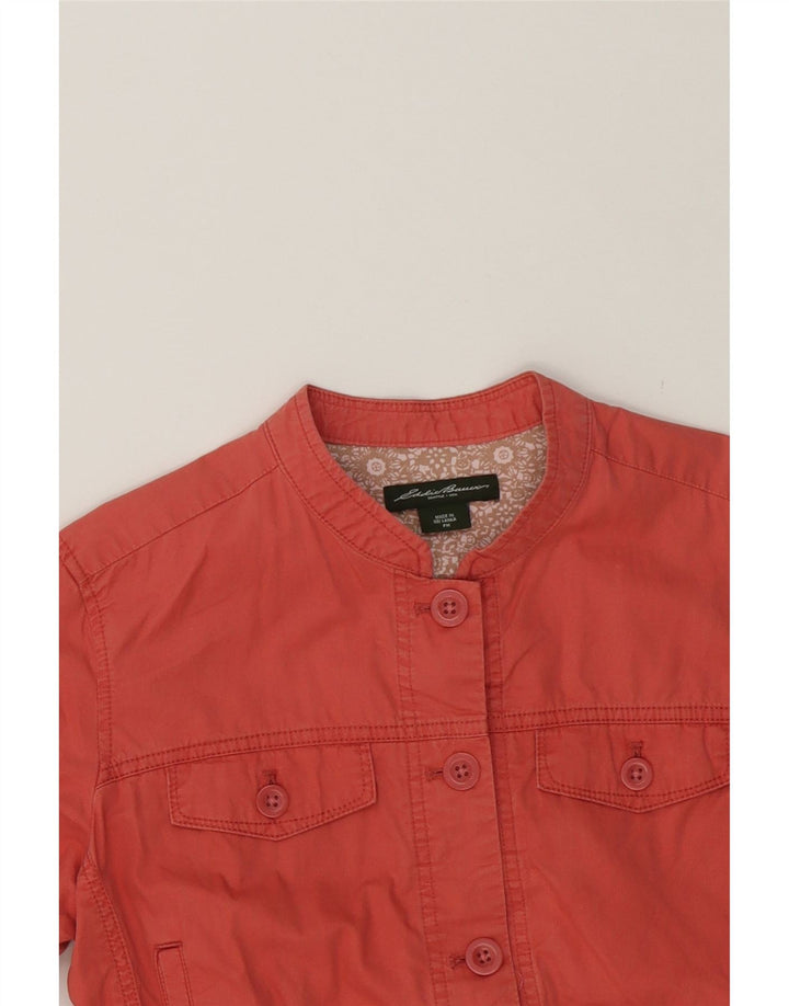 EDDIE BAUER Womens Utility Jacket UK 14 Medium Pink Cotton Vintage Eddie Bauer and Second-Hand Eddie Bauer from Messina Hembry 