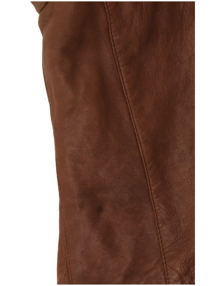 Conbipel Womens Leather Jacket IT 46 Large Brown Leather