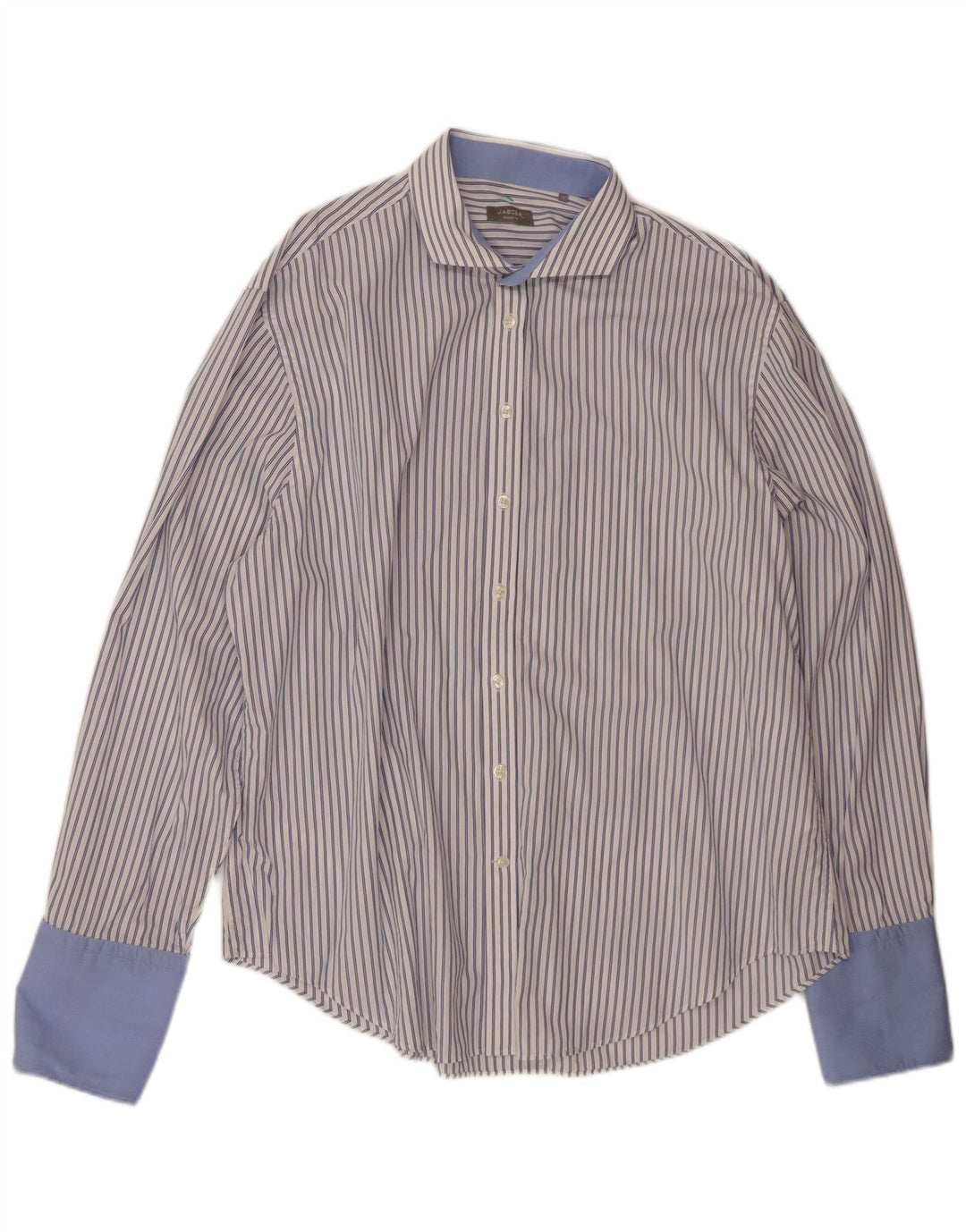 JAEGER Mens Regular Fit Formal Shirt Size 18 2XL White Striped Cotton