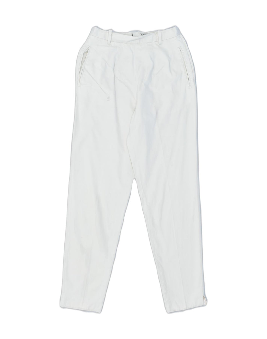 VINTAGE Womens High Waist Casual Trousers IT 44 Medium W26 L29 White | Vintage | Thrift | Second-Hand | Used Clothing | Messina Hembry 