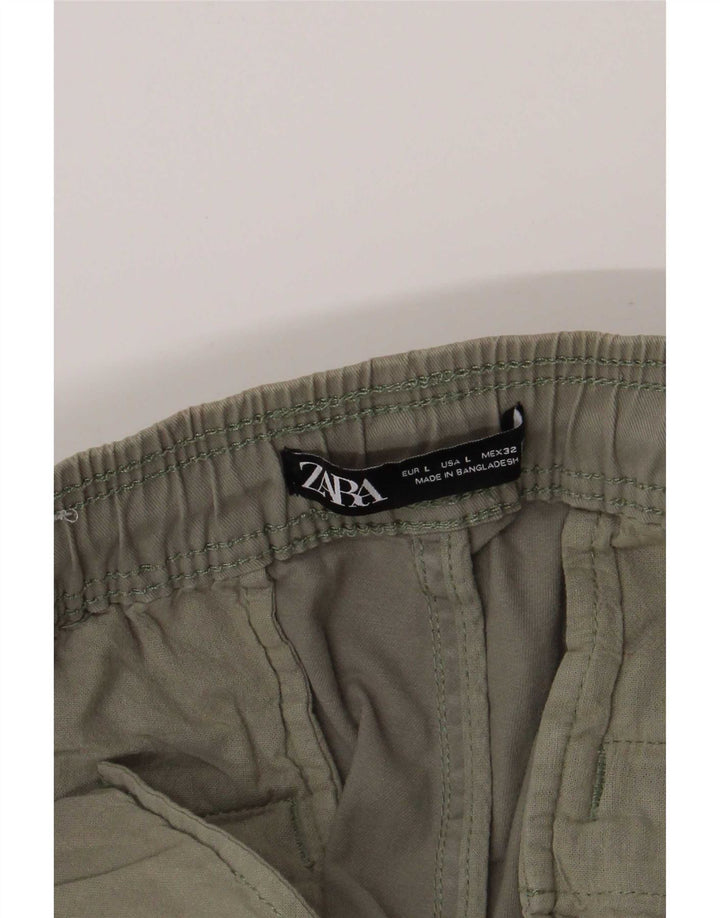 Zara Short Chino Homme Large W32 Kaki
