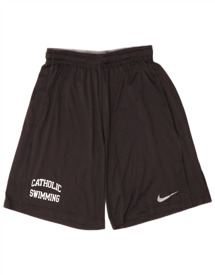 Γραφικό αθλητικό σορτς Nike ανδρικό Dri Fit, μεσαίο μαύρο πολυεστέρα