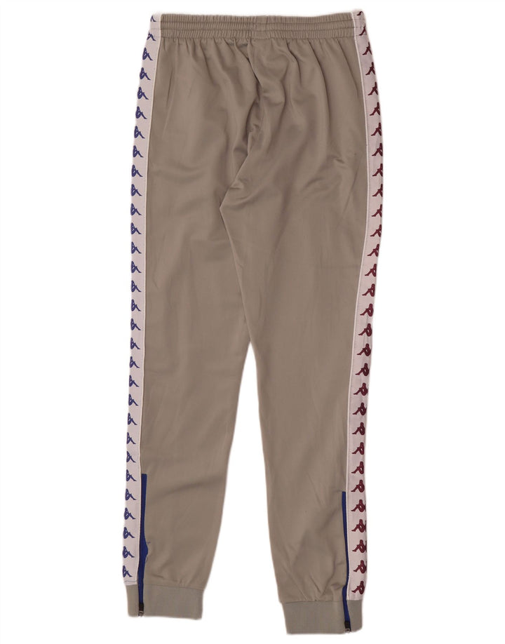 Kappa Mens Graphic Tracksuit Trousers Joggers Small Grey Colourblock