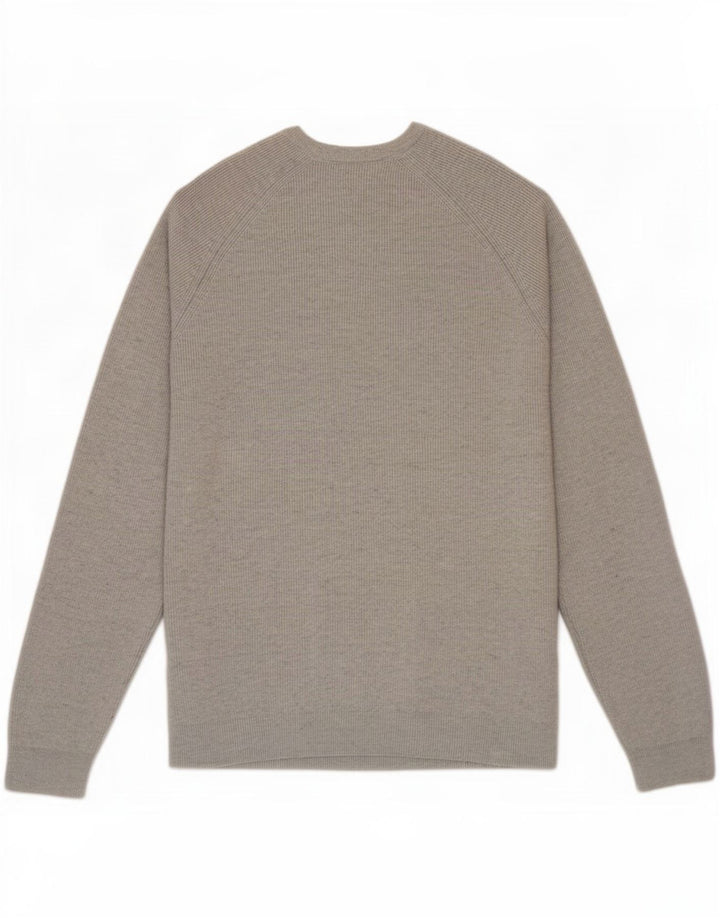 Marks & Spencer Pull col rond pour homme Large Gris Polyester