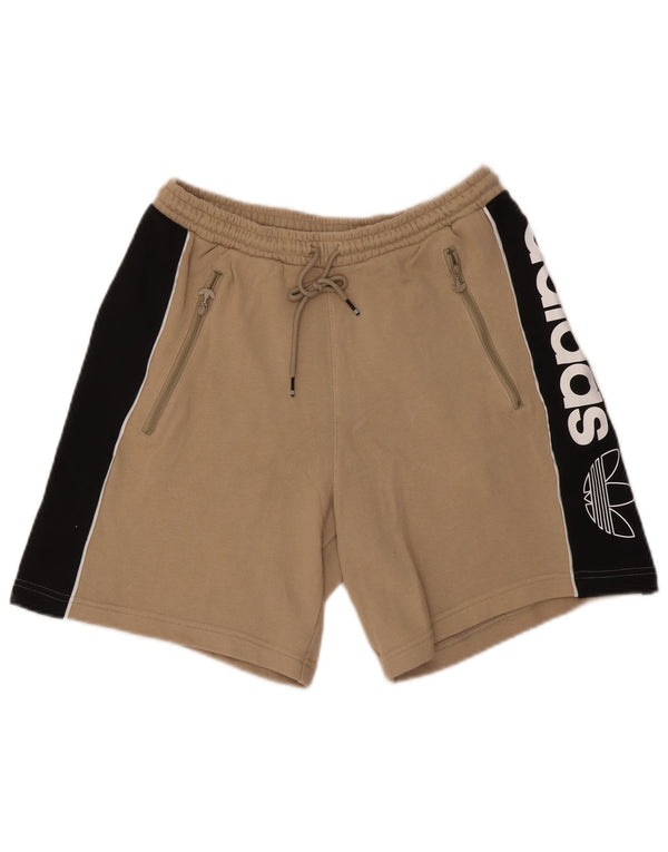 Adidas Herre grafiske sportsshorts Medium Beige Colourblock Bomuld