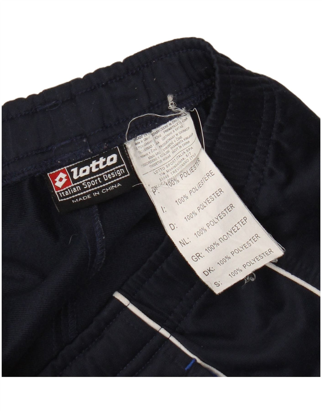 Pantaloni da tuta con grafica Lotto da uomo, colore blu navy medio