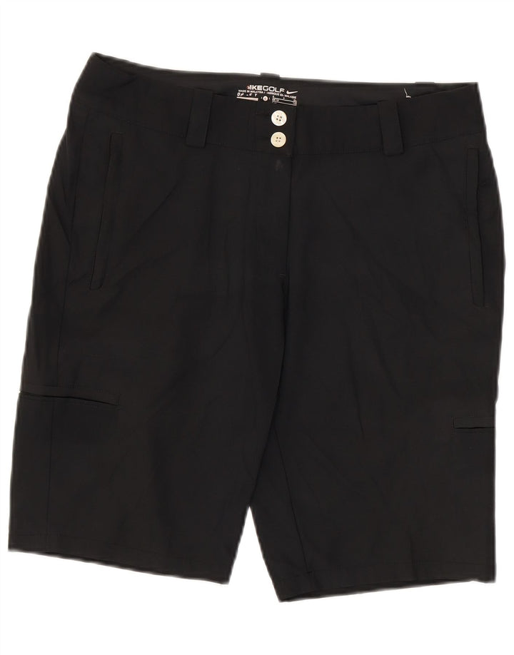NIKE Womens Golf Cargo Shorts UK 10 Small W30  Black Polyester