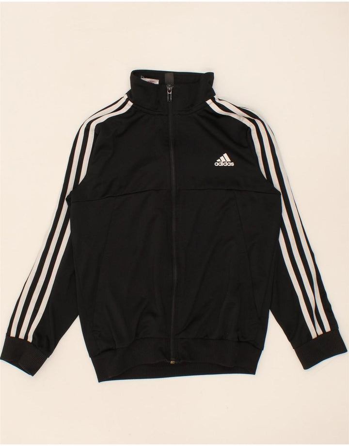 ADIDAS Boys Aeroready Tracksuit Top Jacket 9-10 Years Black Polyester Vintage Adidas and Second-Hand Adidas from Messina Hembry 