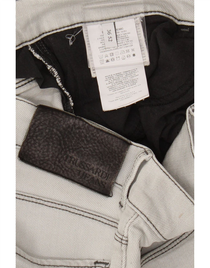 Trussardi Herren Slim Jeans W36 L27 Graue Baumwolle
