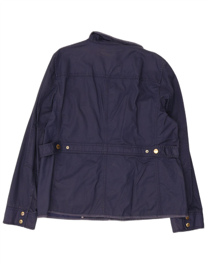 J. Crew Damen Utility Jacke UK 18 XL Marineblau Baumwolle