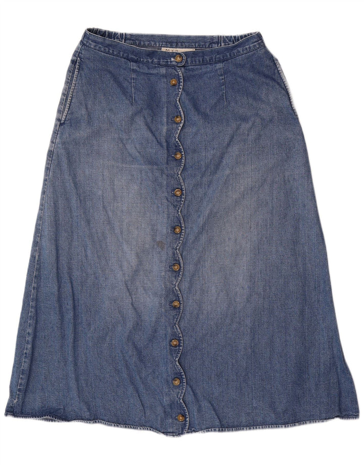 Gonna in denim da donna Orvis US 12 Large W32 in cotone blu