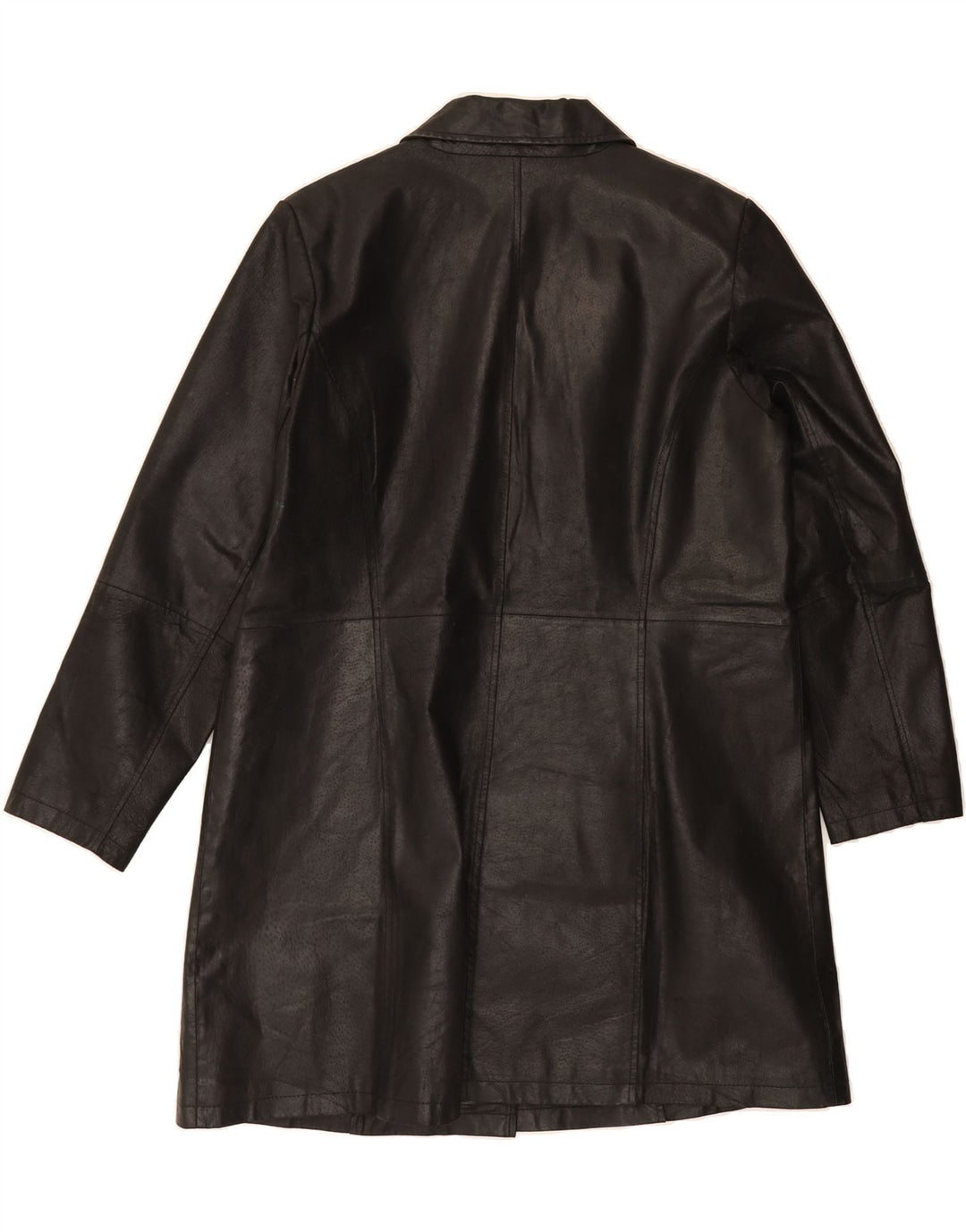 VINTAGE Womens Leather Coat UK 20 2XL Black Leather Vintage Vintage and Second-Hand Vintage from Messina Hembry 